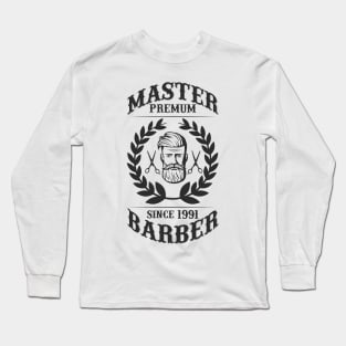 Barber Design Master Since 1991 67 Long Sleeve T-Shirt